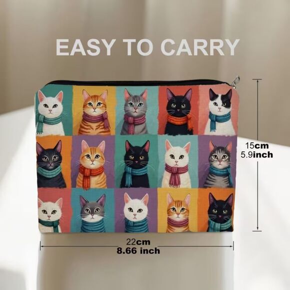 The Unbranded Brand Handbags - Cats Picasso Style Cosmetic CASE NWT